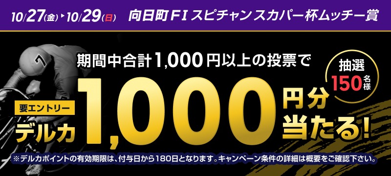 向日町競輪FⅠ スピチャンスカパー杯ムッチー賞 投票キャンペーン