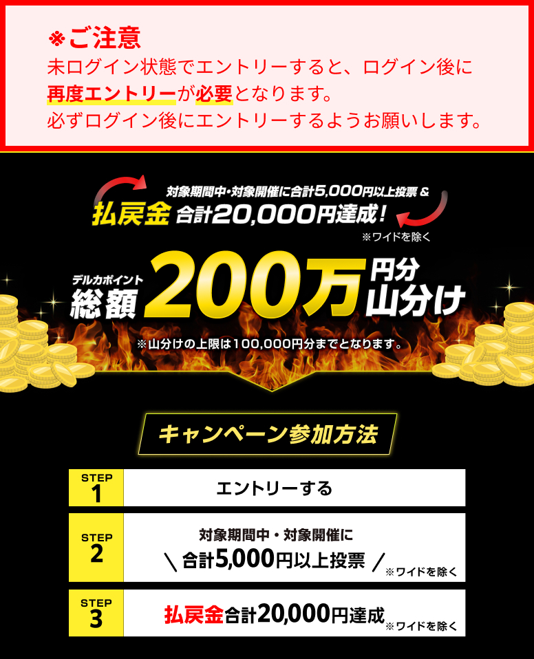 松阪GIII】準決勝デーは払戻金2万円達成で200万円分山分け！ | 競輪