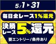 【毎日全レース1％還元】決勝レースは5%還元！2026年5月分 エントリーページ_楽天競輪_Kドリームス