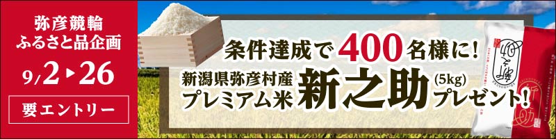 【弥彦競輪 ふるさと品企画】新潟県産プレミアム米 新之助（5kg）をプレゼント！_楽天競輪_Kドリームス