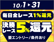 【毎日全レース1％還元】決勝レースは5%還元！2026年10月分 エントリーページ_楽天競輪_Kドリームス