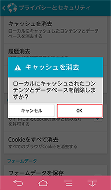 OKをタッチします。